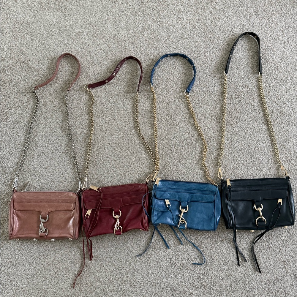 Rebecca Minkoff Mini MAC Crossbody Bag - Blush, Burgundy, Blue, Black